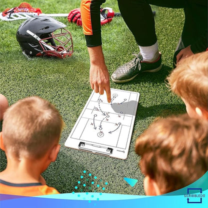 Scribbledo Lacrosse Dry Erase Board for Coaches 15x9 Inch Lacrosse Whiteboard Coaching Supplies Equipment Lacrosse Accessories Making it The Perfect Coach Gifts